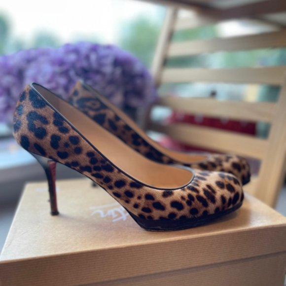Christian Louboutin Prorata 90 Leopard Sz 40 Shoe Pump - Picture 2 of 9